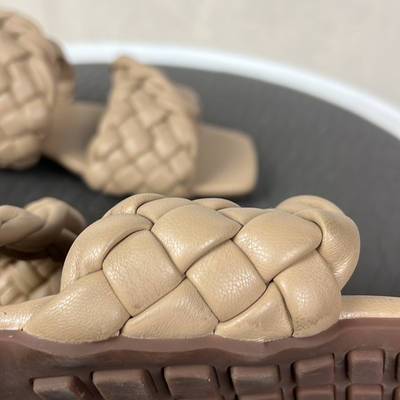 She and In slip on Braided Sandals Tan Womens size 38 - Picture 11 of 16